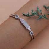 925 Sterling Silver Square Cuff Bracelet